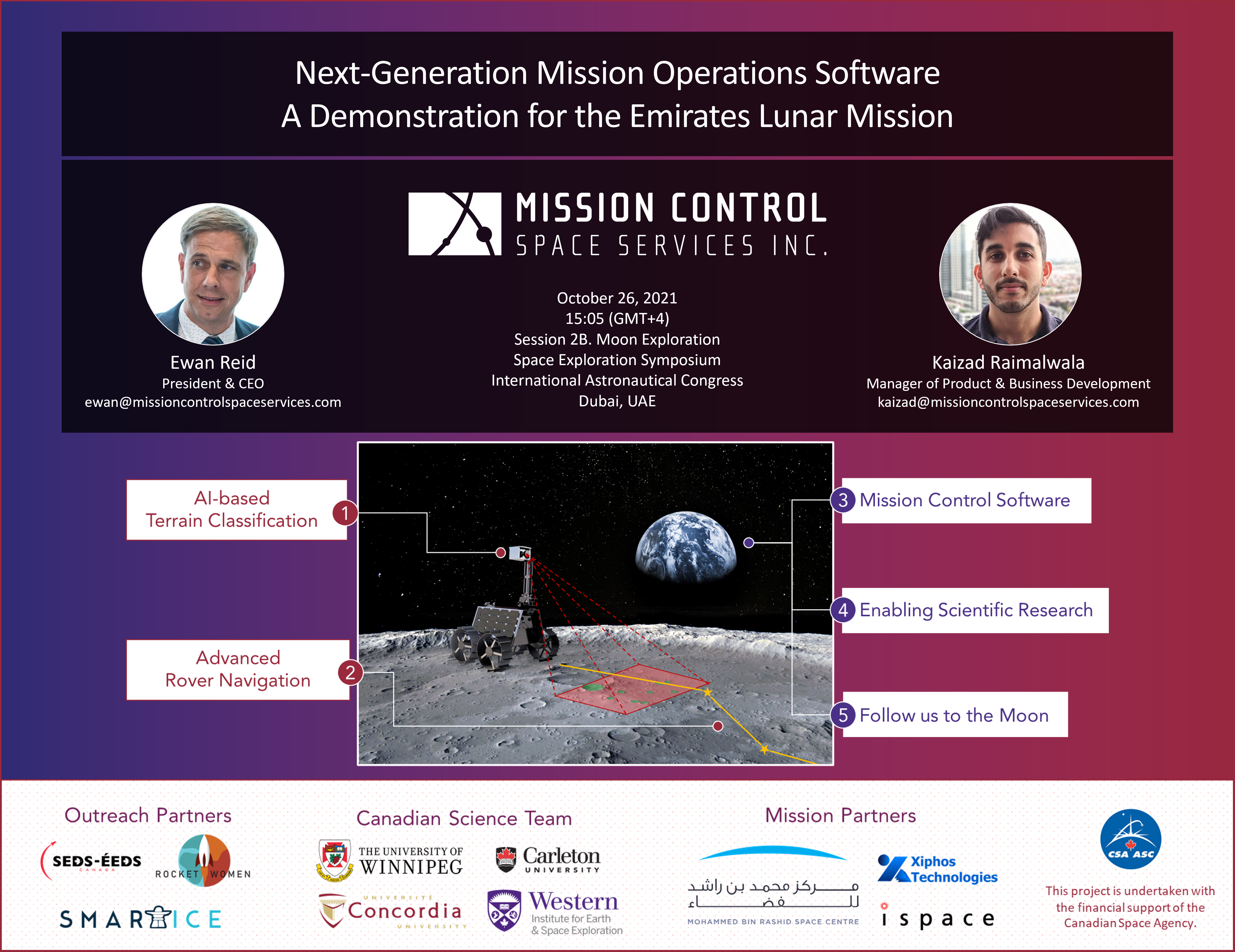 Mission Control at IAC 2021 in Dubai, UAE